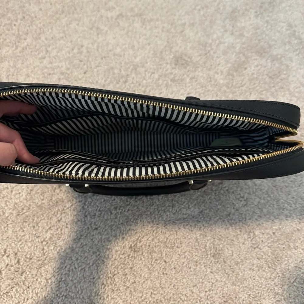 Kate Spade Black and Cream Computer Bag